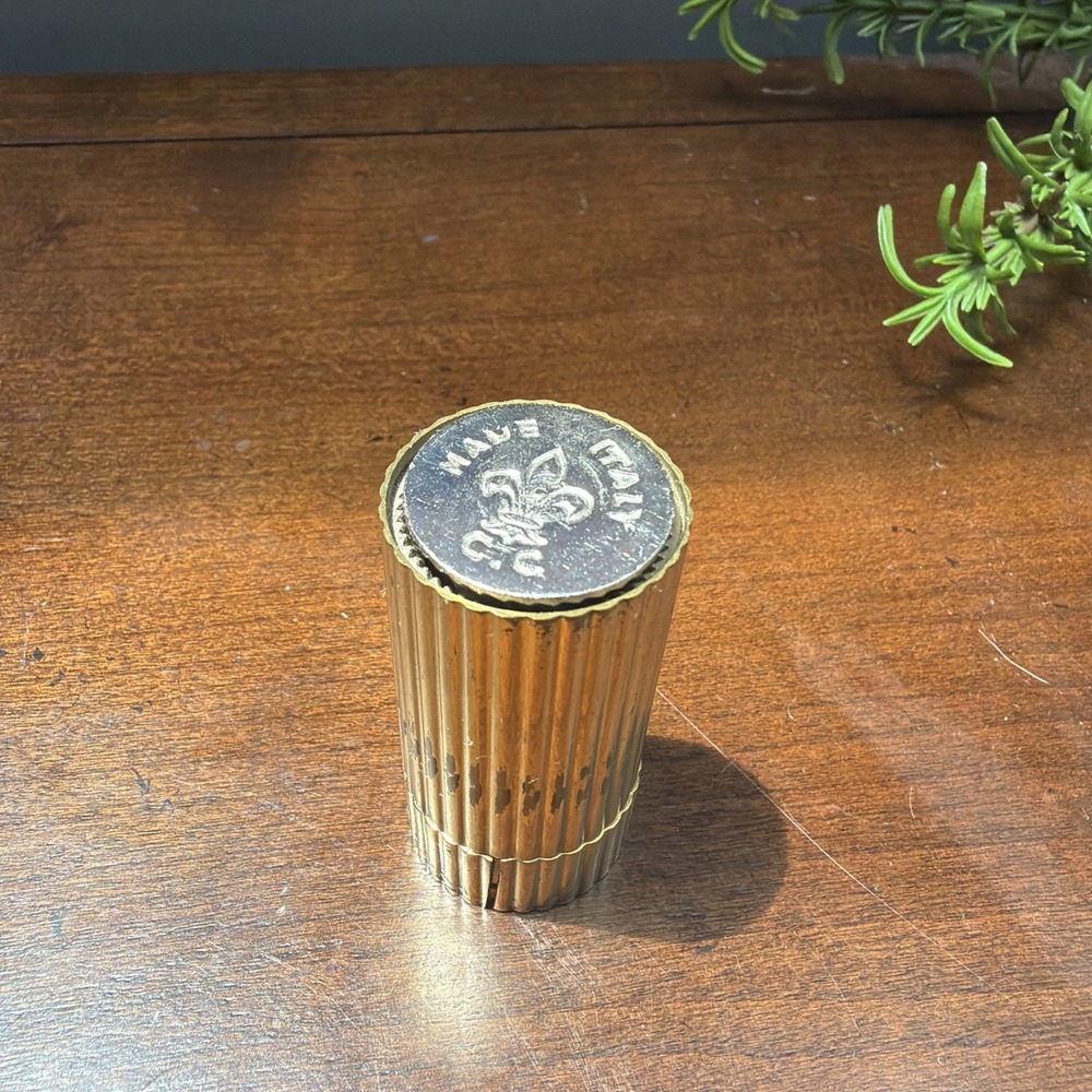 VTG CHIARUGI CC ITALY BRASS TRAVEL POCKET PEPPER MILL GRINDER